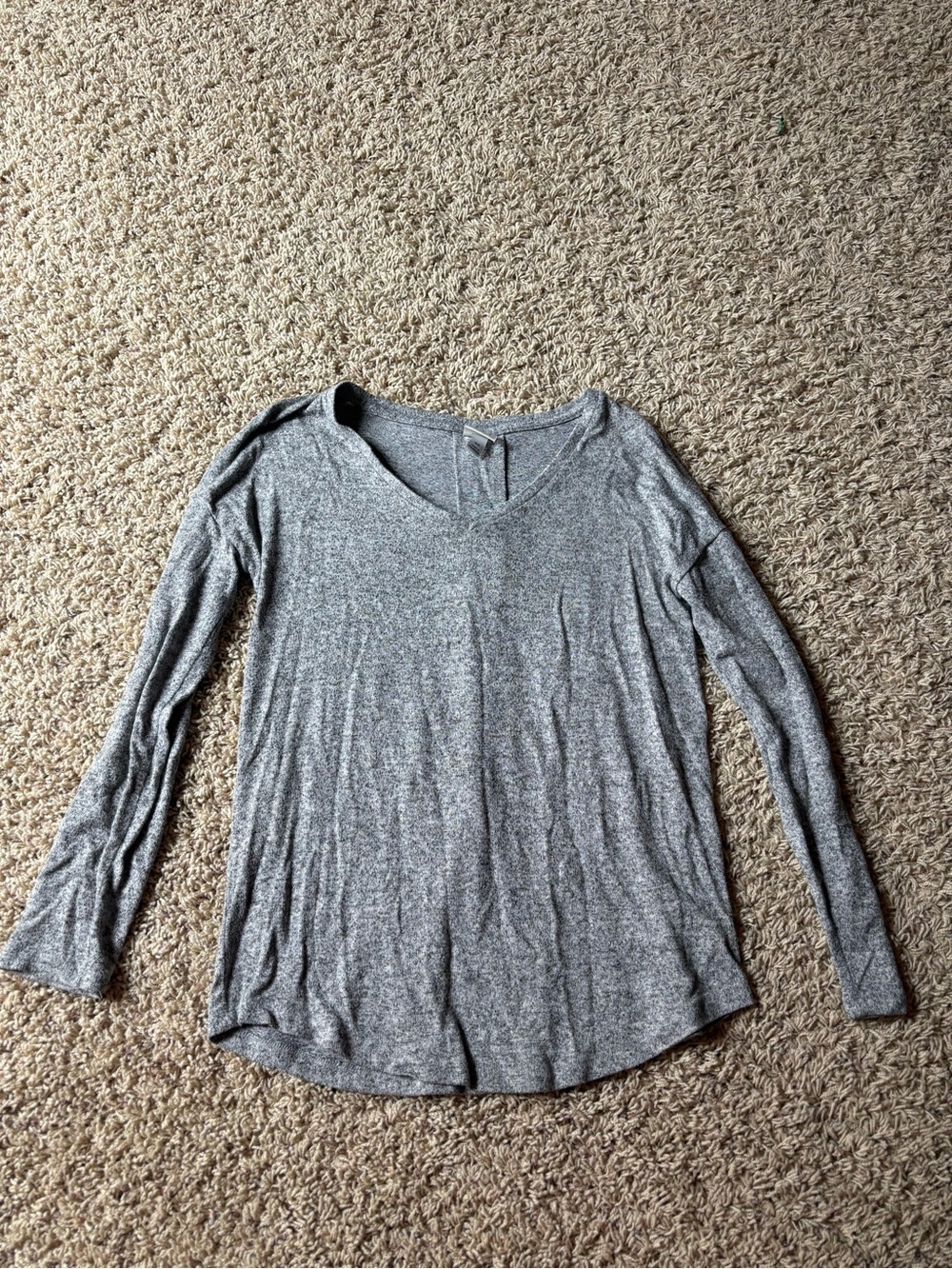 a new day Gray V-Neck Long-Sleeve Women's Sweater